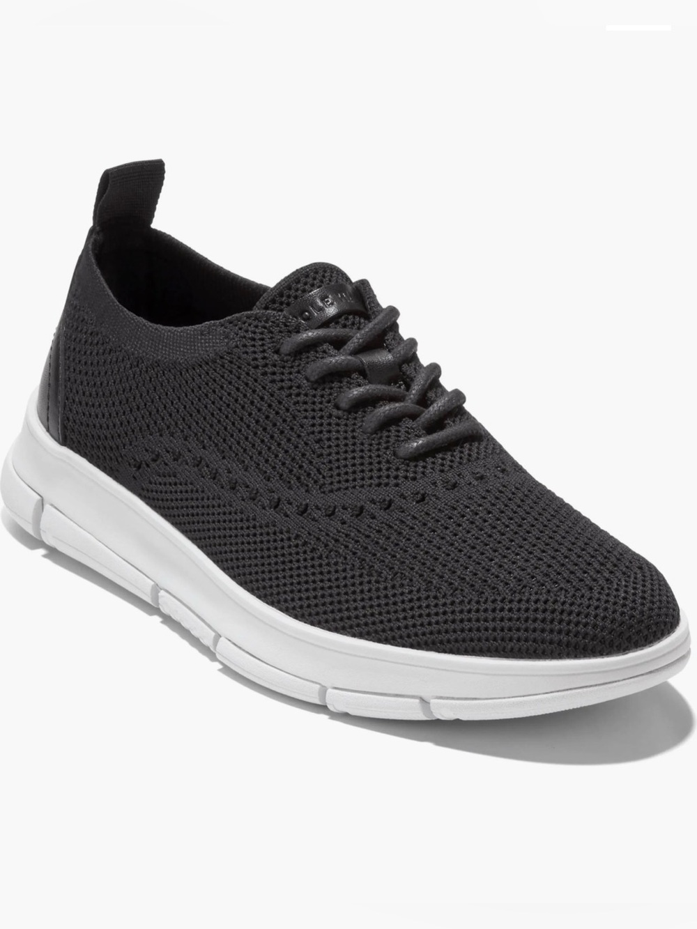 Cole Haan ZEROGRAND women’s Renley stitchlite Black Knit Lace-Up Sneaker Oxfords